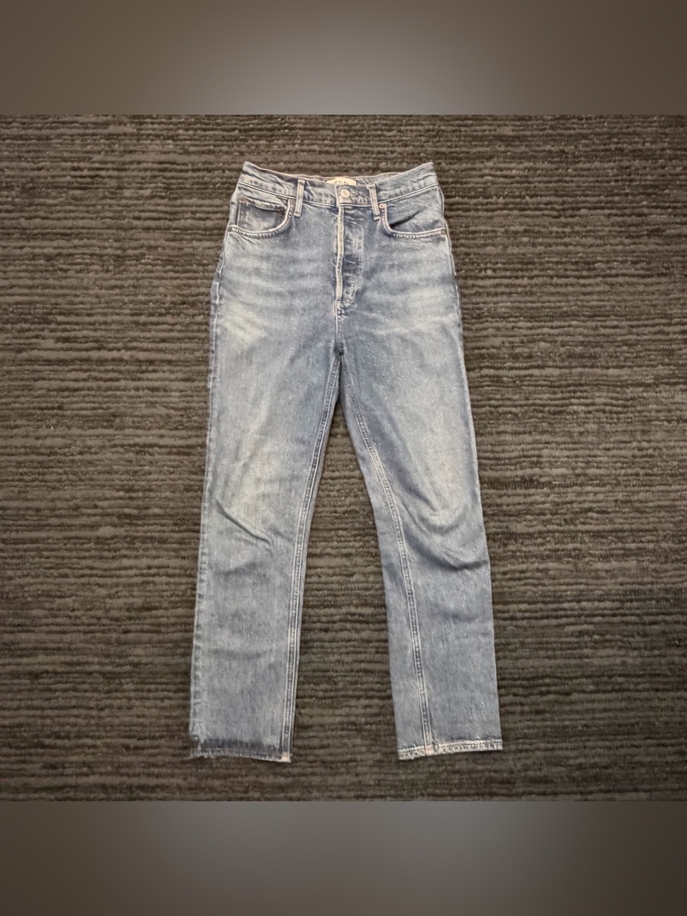 AGOLDE Riley high rise slim straight crop jeans
